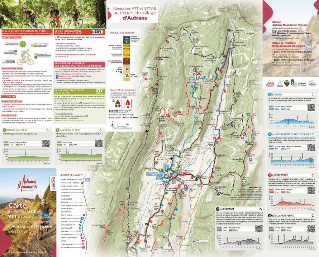 Carto guide vtt AUTRANS